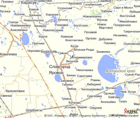 Карта: Славгородский