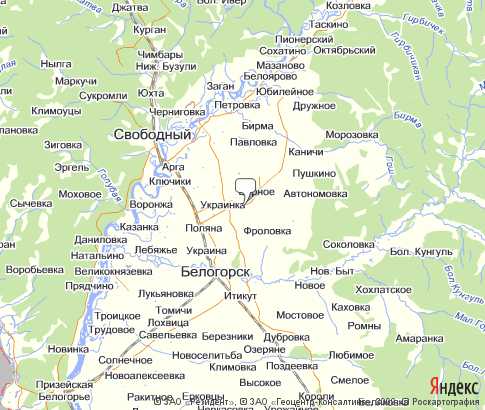 Карта: Серышевский