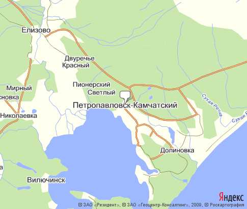 Карта: Петропавловск-Камчатский