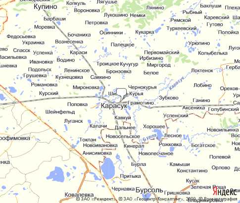 Карта: Карасукский