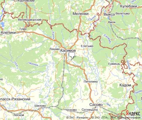 Карта: Касимовский
