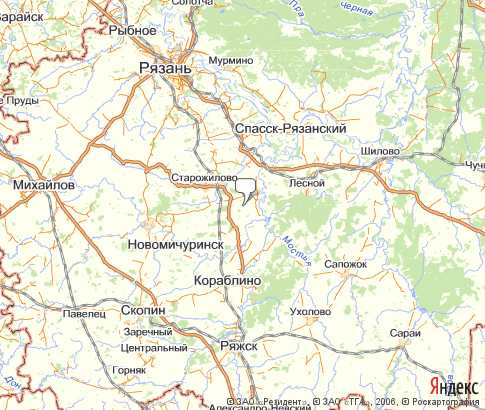 Карта: Старожиловский