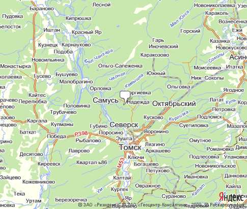 Карта: Томский