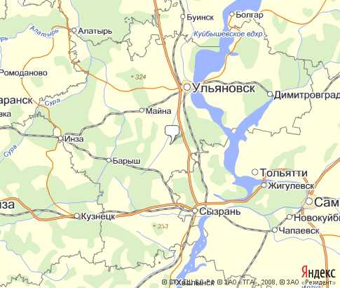 Карта: Ульяновская