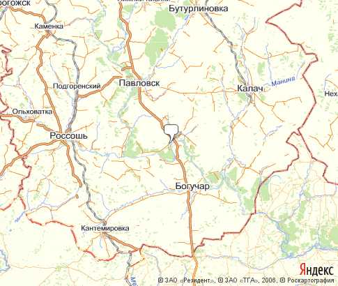Карта: Верхнемамонский